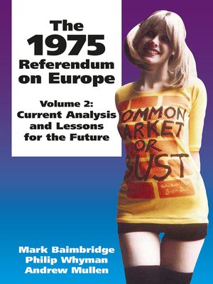 cover image of The 1975 Referendum on Europe, Volume 2